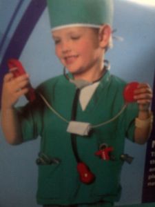 Kids Costumes to Hire - Surgeon top, pants &mask (2)